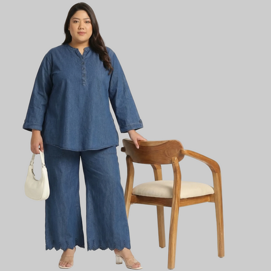 Indigo Ease Tencel Denim Co-Ord Set PSW-10988