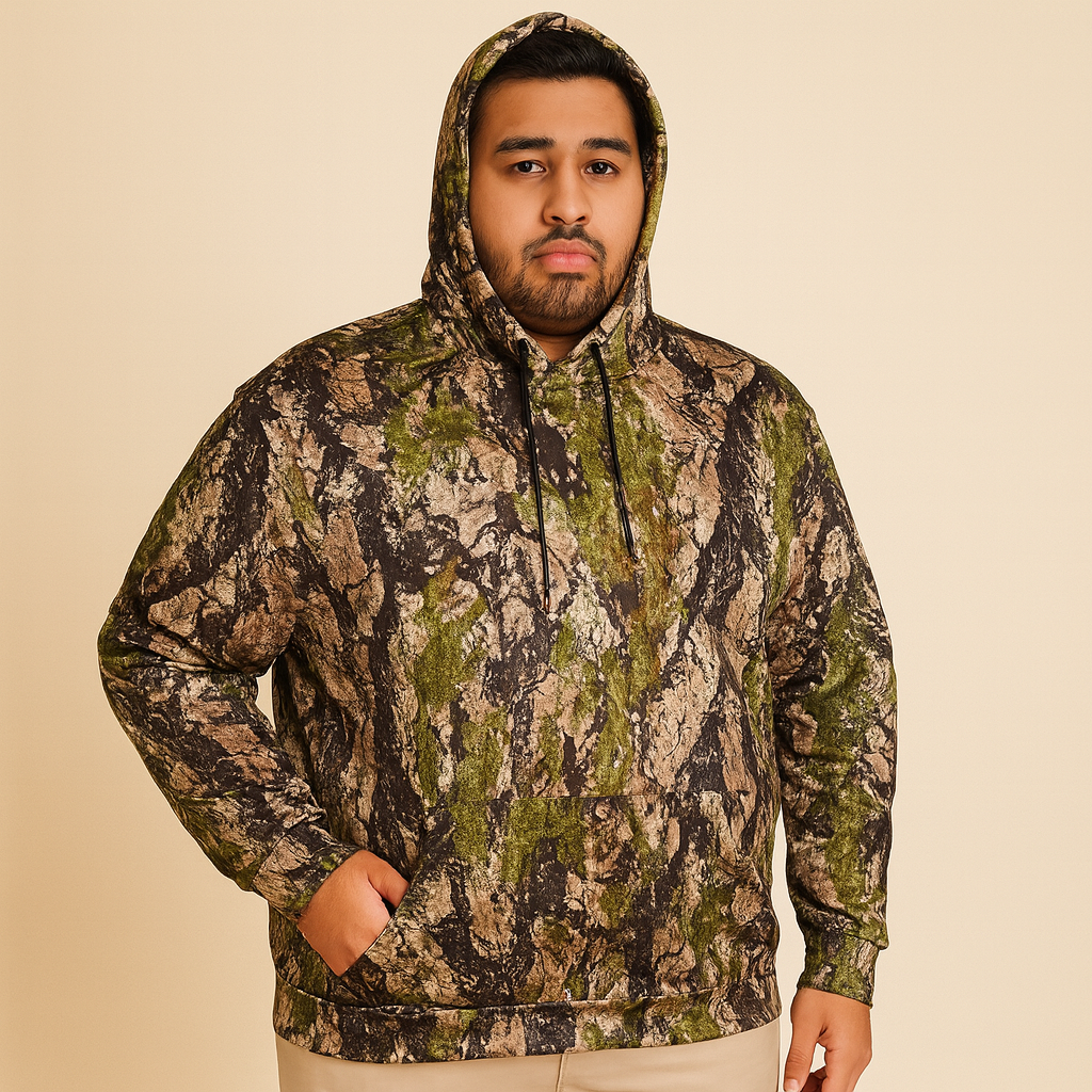Jungle Print Polyester Big Size Hoodie PSM-4112