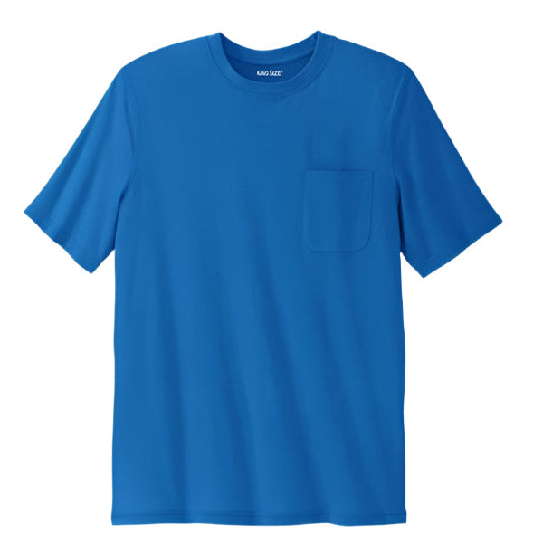 Royal Blue Big & Tall Crewneck T-Shirt with Pocket
