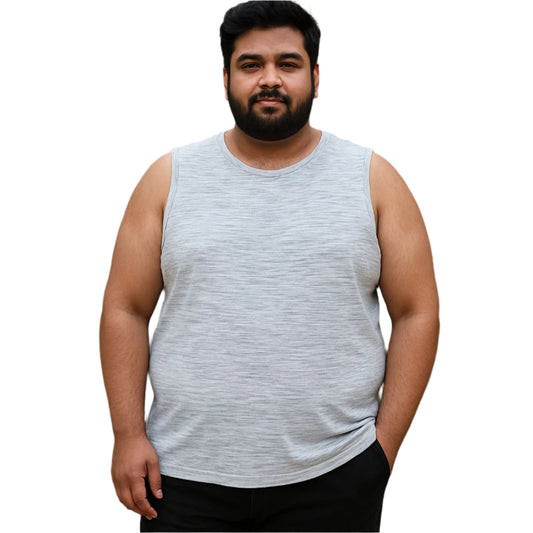 Light Heather Gray Sleeveless Muscle Tee