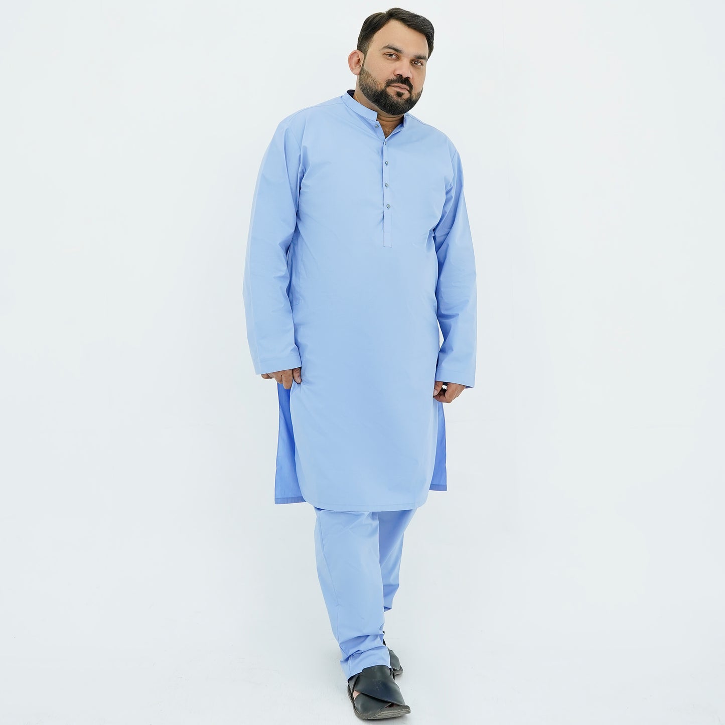 Light Blue Plus Size Kurta Pajama PSM-9062