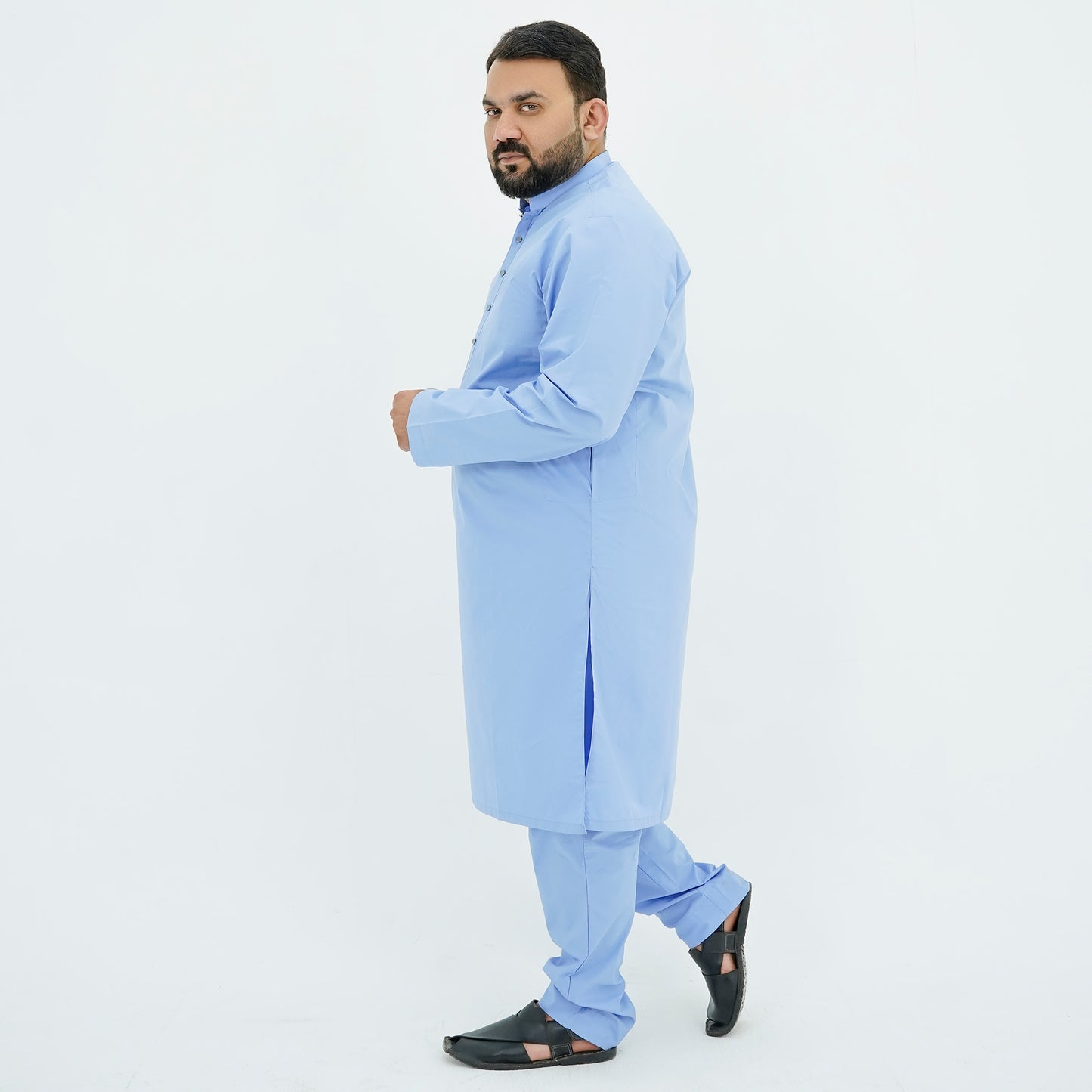 Light Blue Plus Size Kurta Pajama PSM-9062