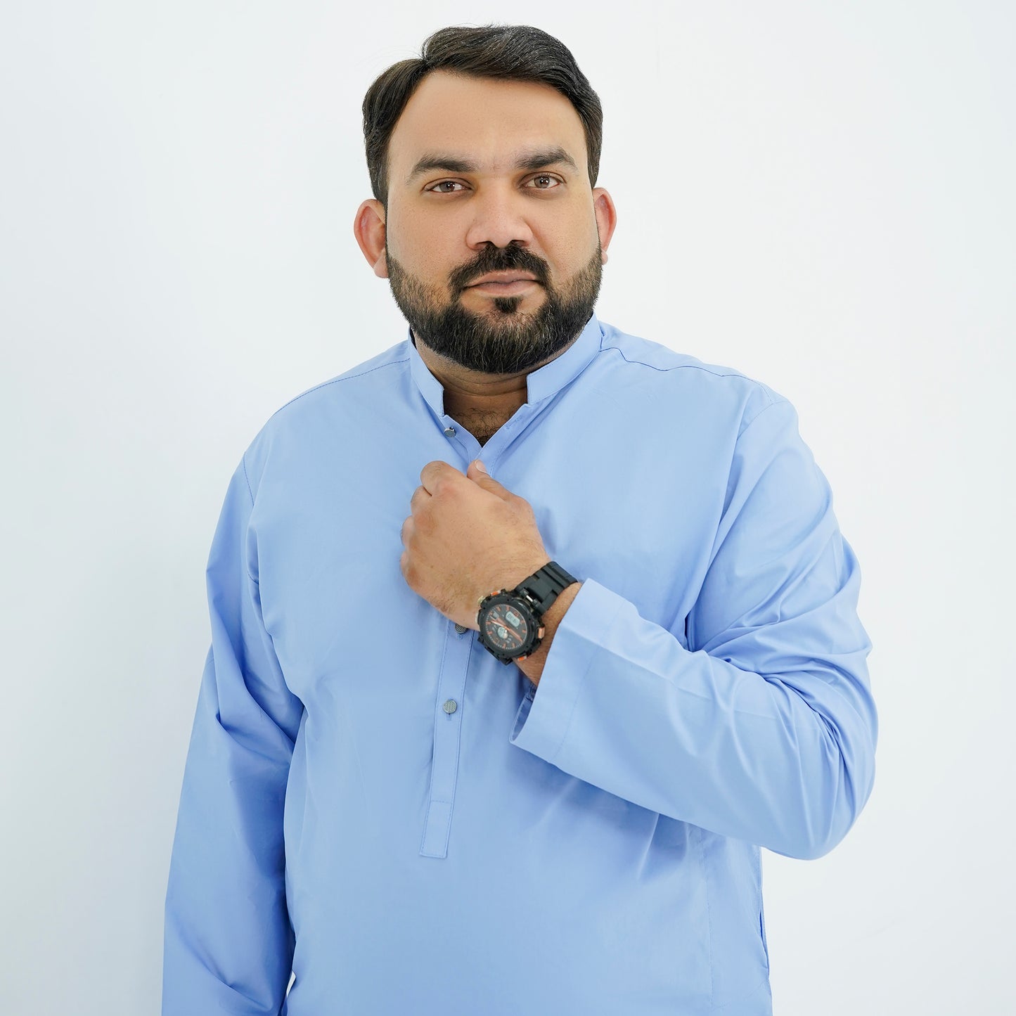Light Blue Plus Size Kurta Pajama PSM-9062