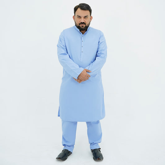 Light Blue Plus Size Kurta Pajama PSM-9062