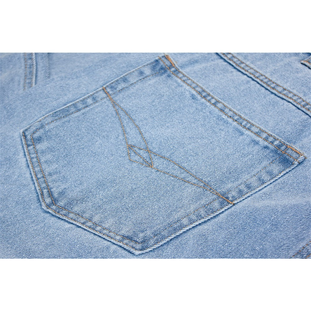 Light Wash Denim Jeans in straight leg regular fit