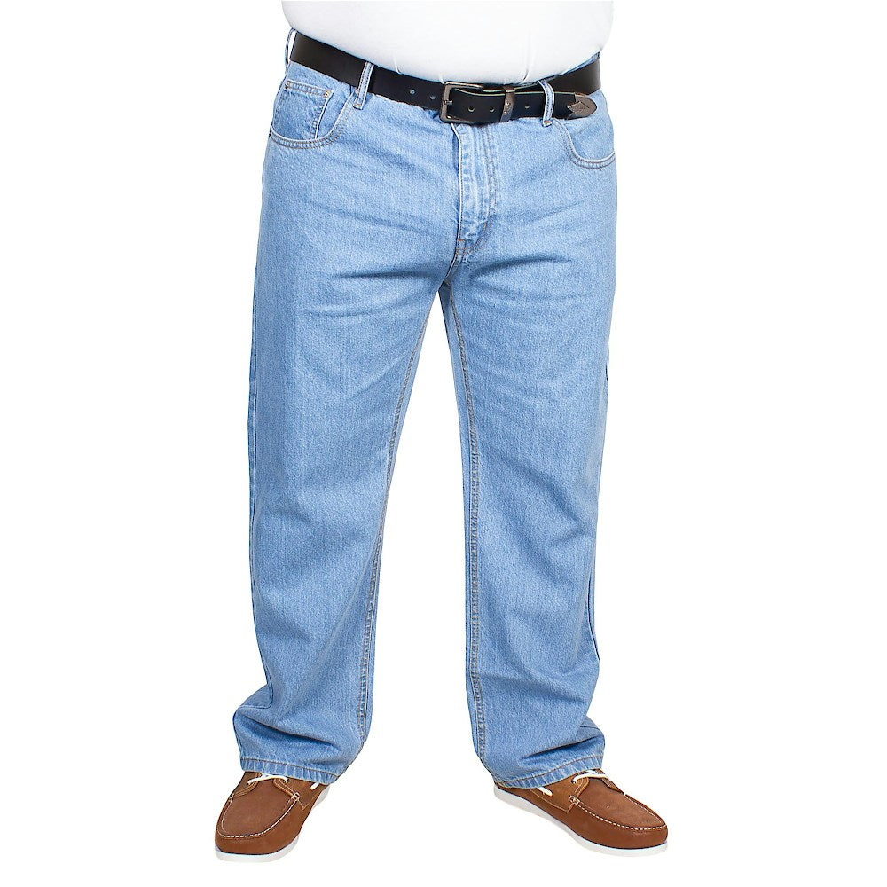 Light Wash Denim Jeans in straight leg regular fit