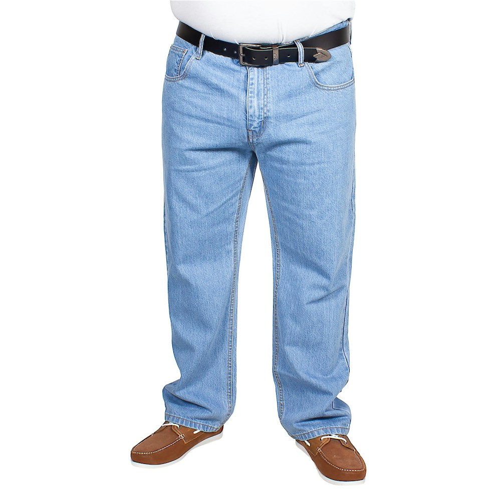 Light Wash Denim Jeans in straight leg regular fit