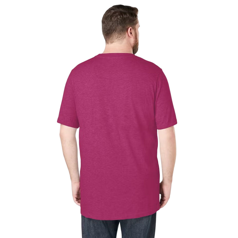 Plus-size Shrink-Less™ crewneck t-shirt with a relaxed fit, taped neck seams, and durable cotton fabric that won’t shrink in the dryer.