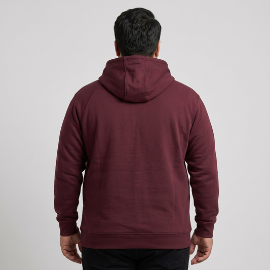 Maroon Fleece Big & Tall Size PullOver Hoodie PSM-1101