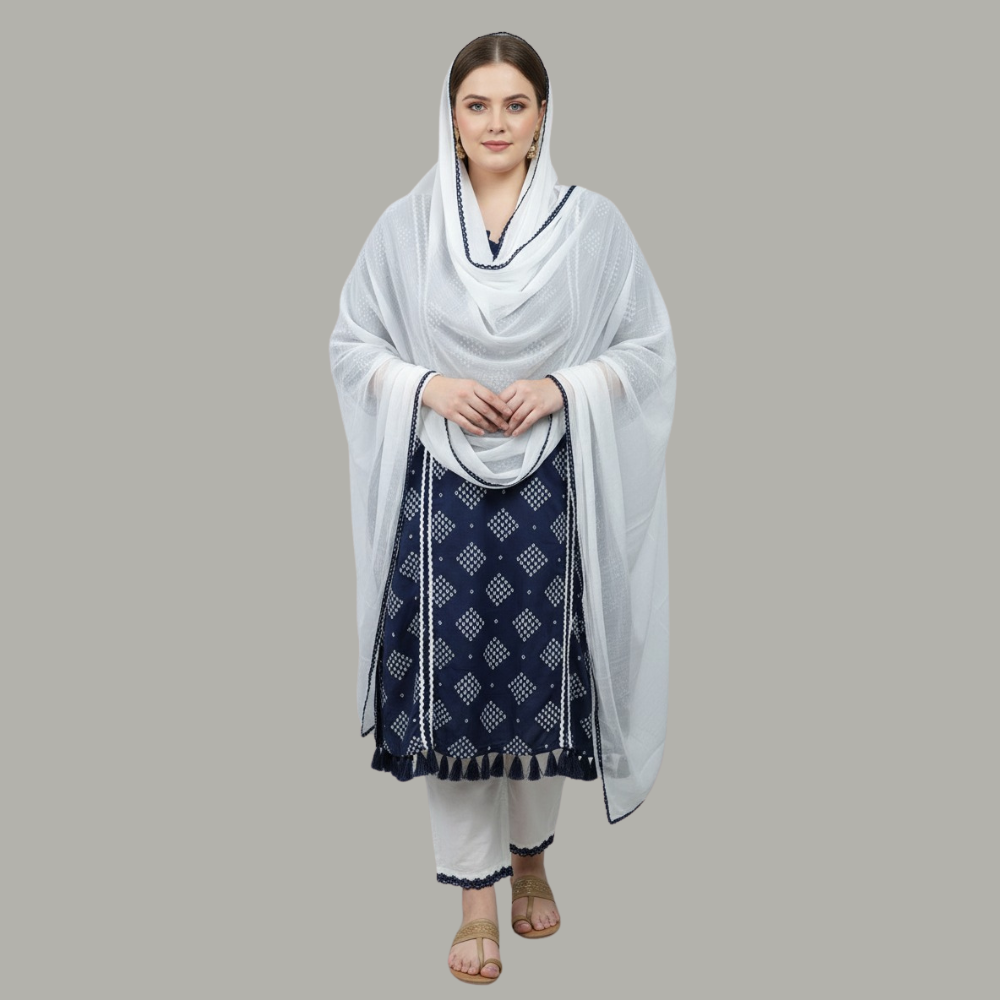 Meherbaan Navy Printed 3-Piece Lawn Suit PSW-10029