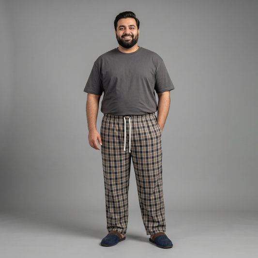 Men’s 100% Cotton Plaid Pajama Pants PSM-11251