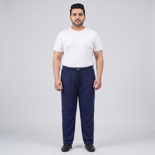 Men's Plus Size Side Piping Jersey Knit Trousers PSM-3496