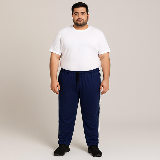 Men's Plus Size Side Piping Jersey Knit Trousers PSM-3496