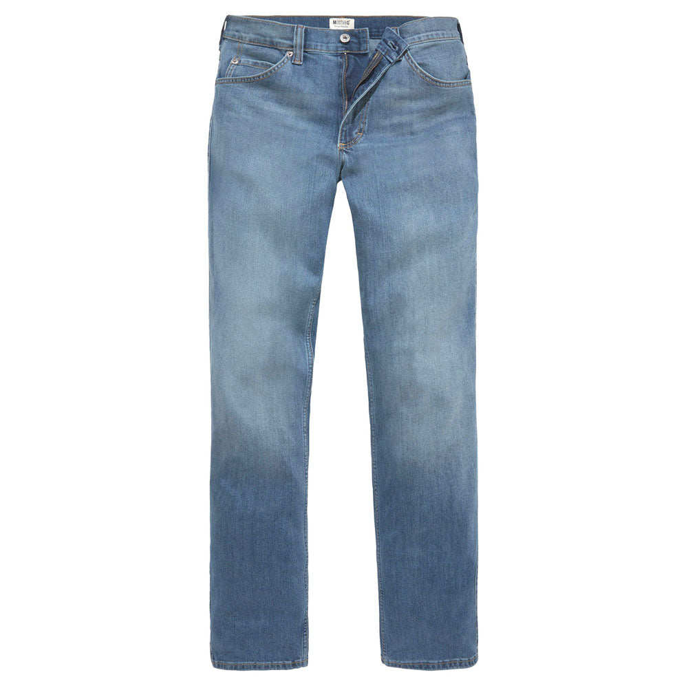 Mid-Blue Slim Fit Straight-Leg Jeans PSM-8614