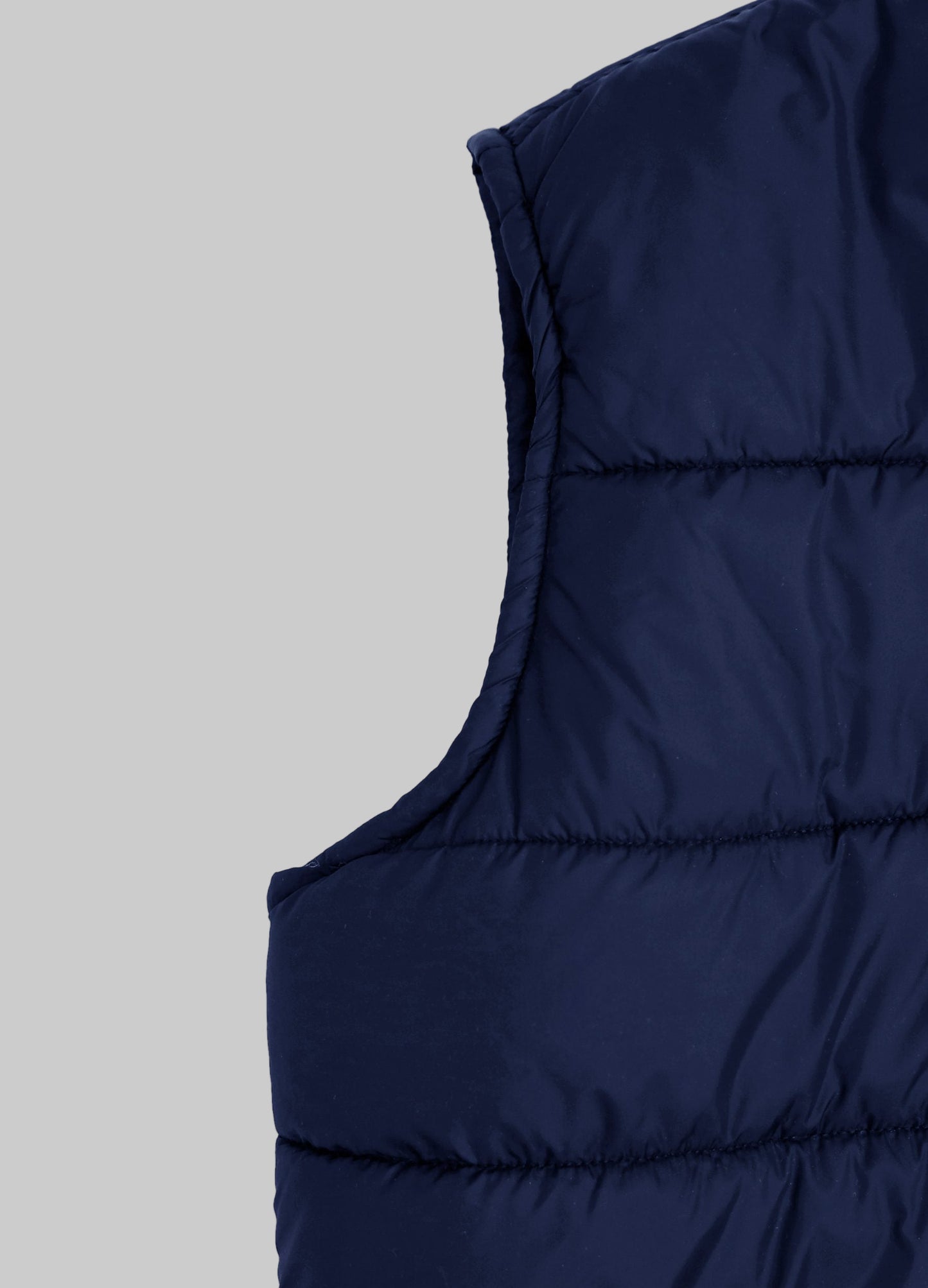 Navy Big Size Sleeveless Puffer Jacket PSM-6126-8644