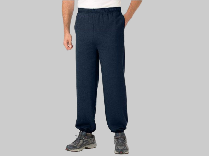 Navy Blue Fleece Big Size Closed Bottom Trouser PSM-8726