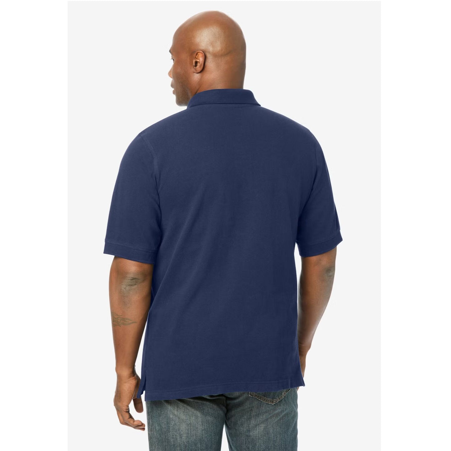 Navy Flag Shrink-Less™ Big & Tall Piqué Polo Shirt –