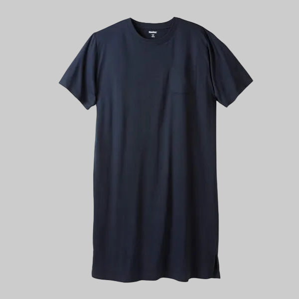 Navy Light Weight Short Sleeve Nightshirt PSM-6490