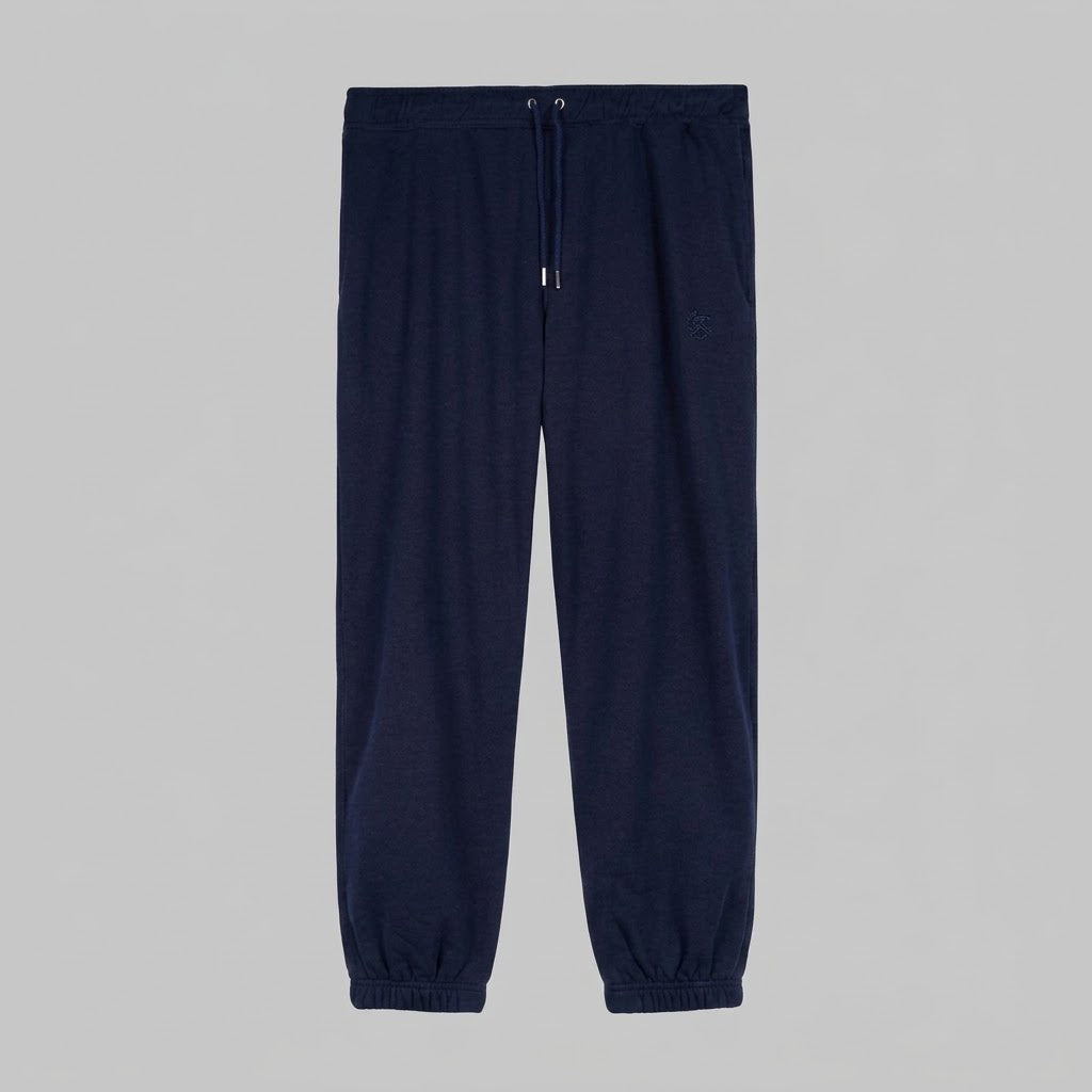 Navy Terry Plus-Size Cuffed Joggers PSM-8619