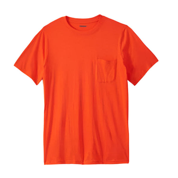 Orange Big & Tall Crewneck T-Shirt with Chest Pocket – Plus-Size Men’s Tee