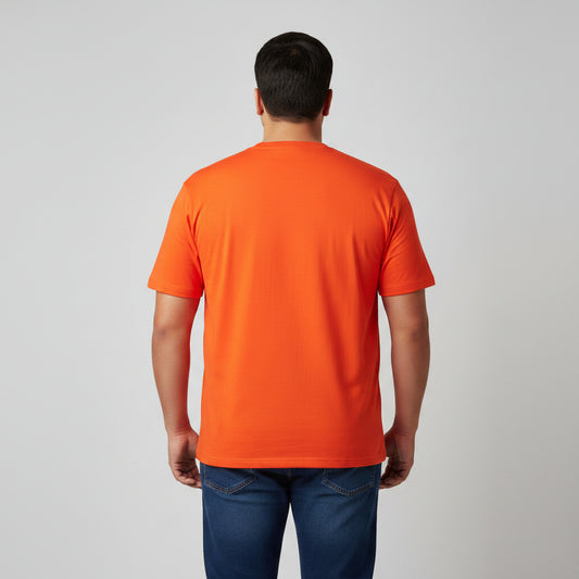 Orange Big & Tall Pocket Crewneck T-Shirt PSM-3969