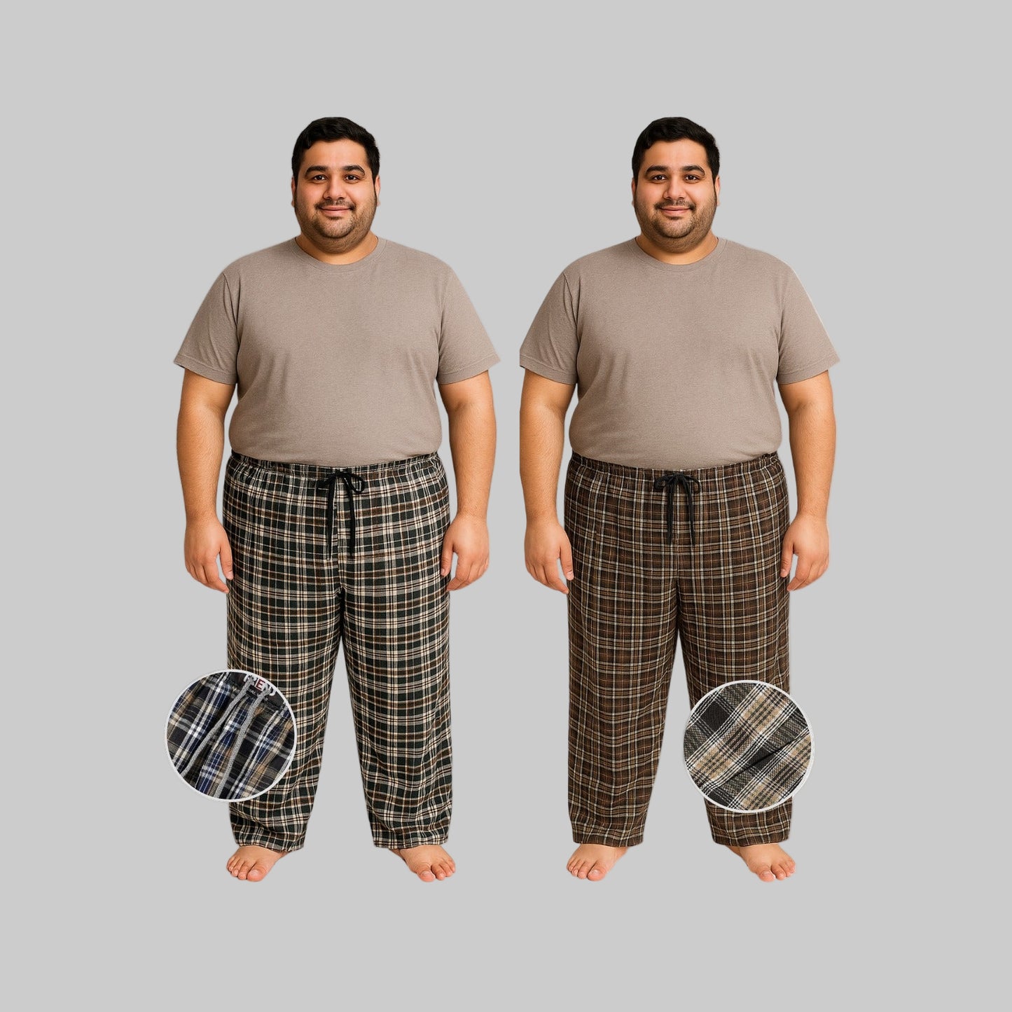 Pack Of 2 Cotton Big Size Pajamas PSM-1019