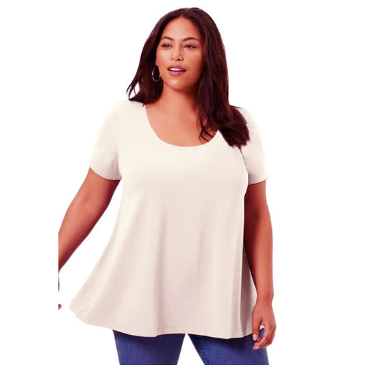 Pink Whisper Short-Sleeve Crewneck T-Shirt PSW-9239