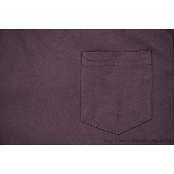 Plum Cotton Pocket Crewneck T-Shirt