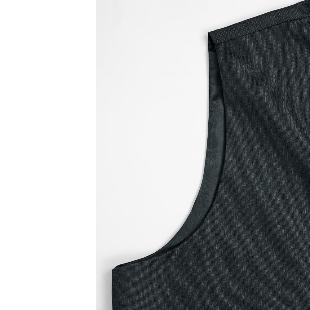 Plus Size Charcoal Suiting Fabric Waistcoat PSM-7996