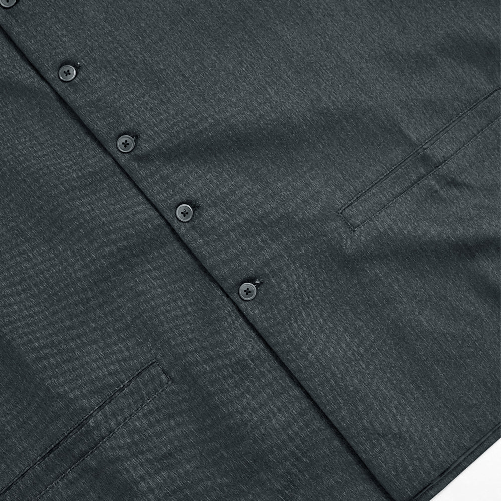 Plus Size Charcoal Suiting Fabric Waistcoat PSM-7996