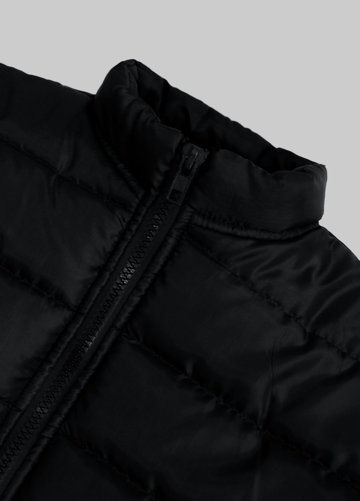 Black Plus Size Long Sleeve Puffer Jacket PSM-7536