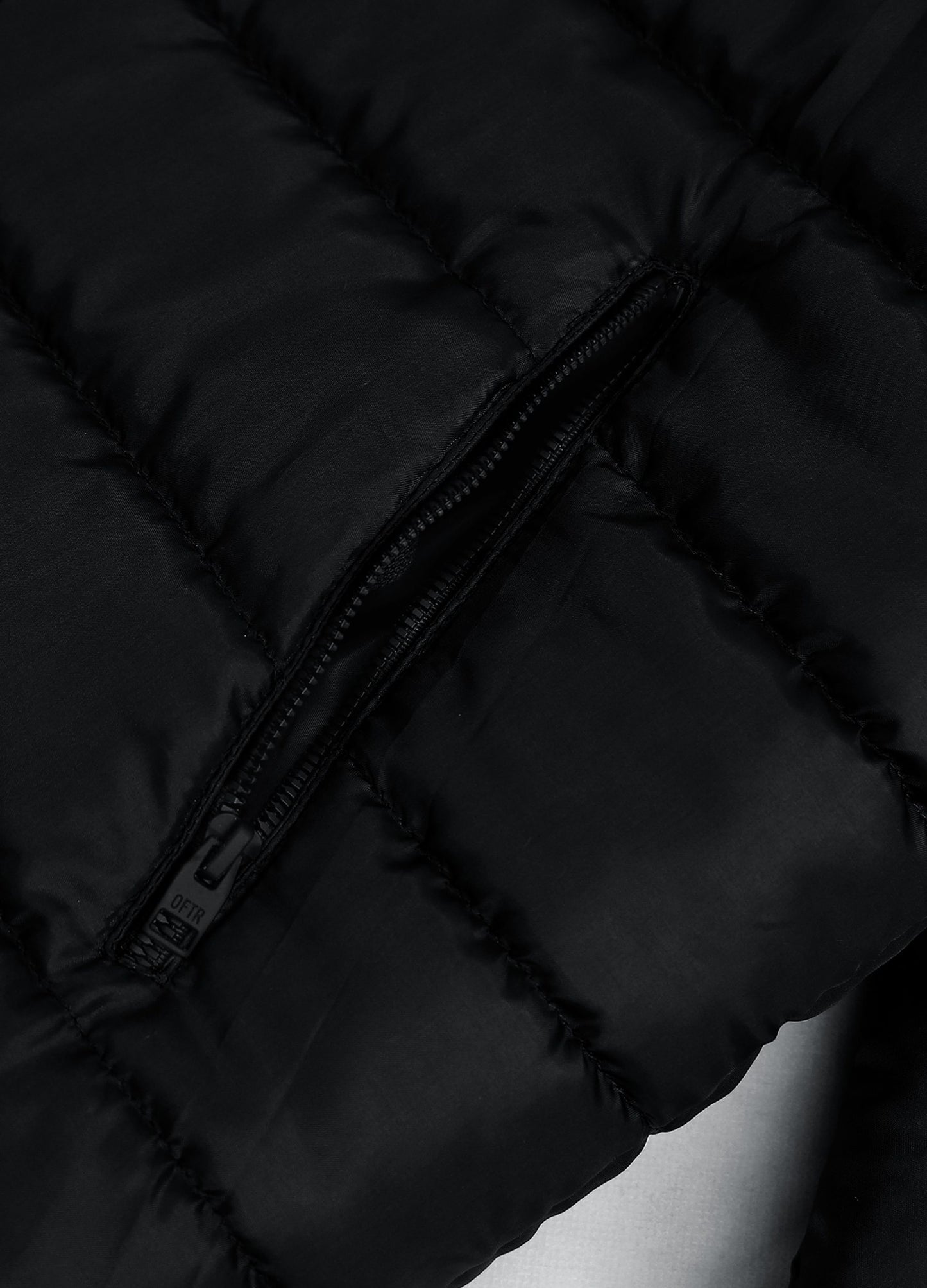 Black Plus Size Long Sleeve Puffer Jacket PSM-7536