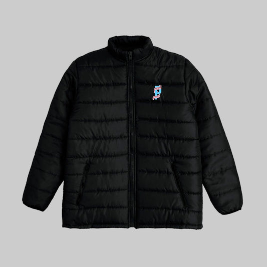 Black Plus Size Long Sleeve Puffer Jacket PSM-7686