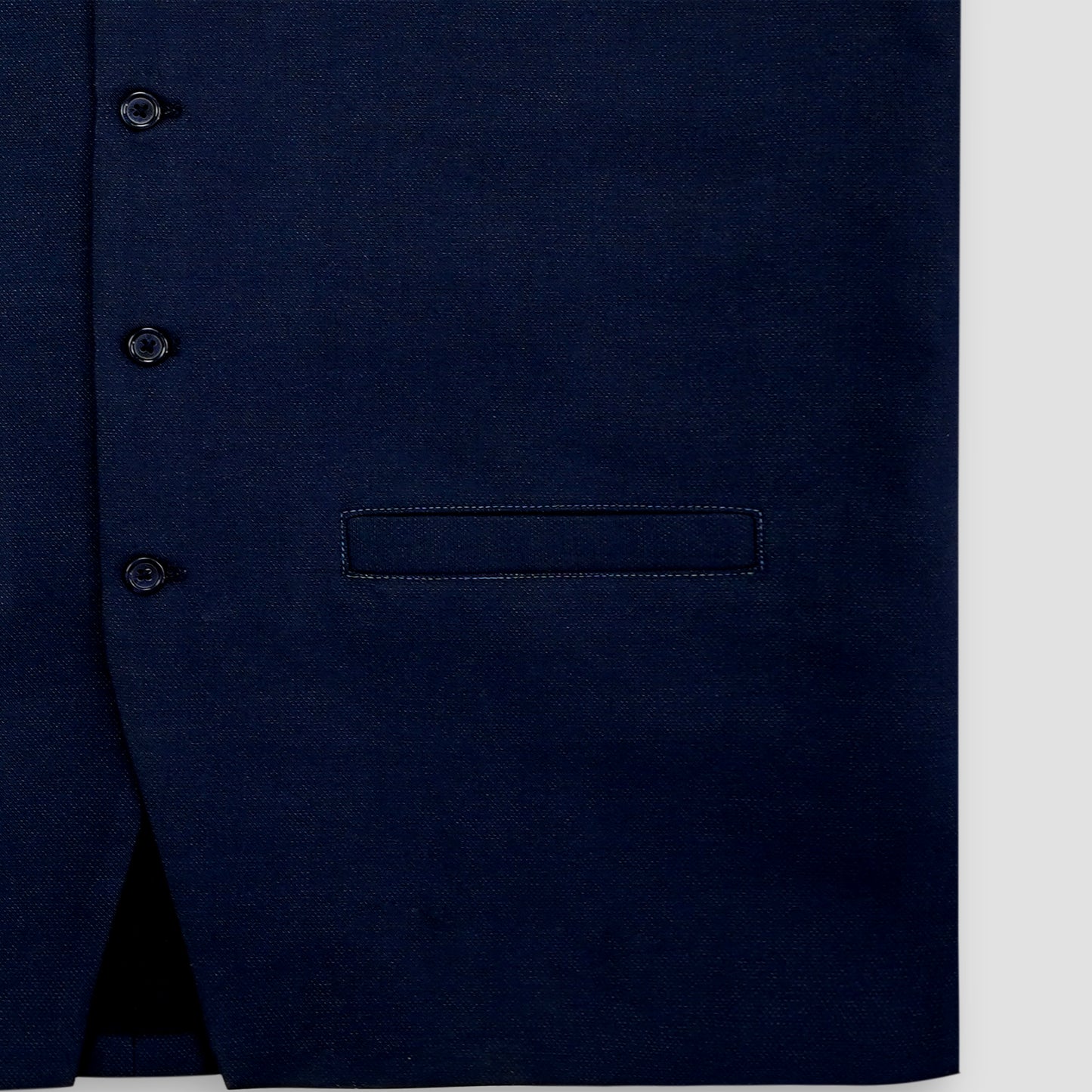Plus Size Navy Blue Suiting Fabric Waistcoat PSM-9259