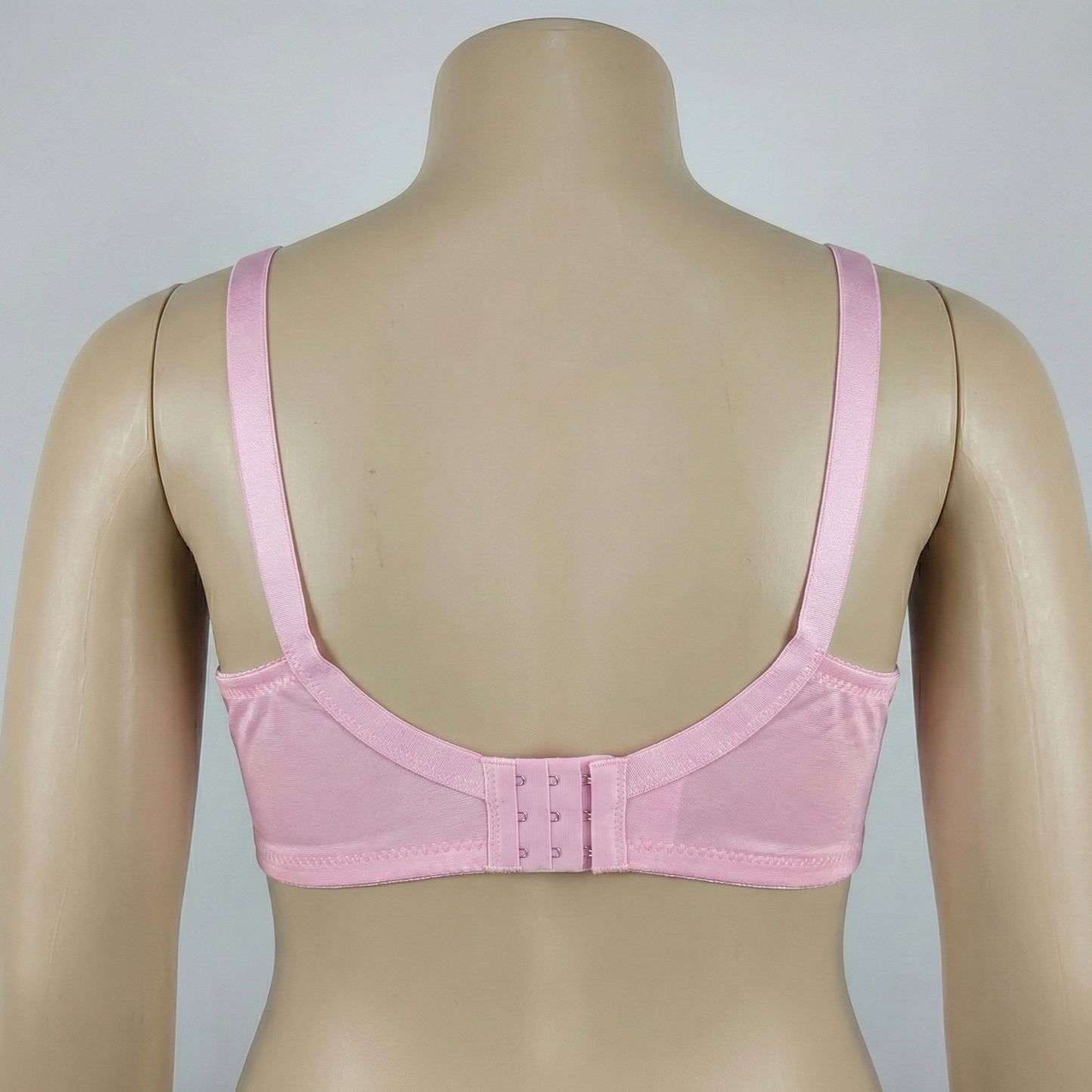 Plus Size Baby Pink Embroidered Support Bra PSW-10812