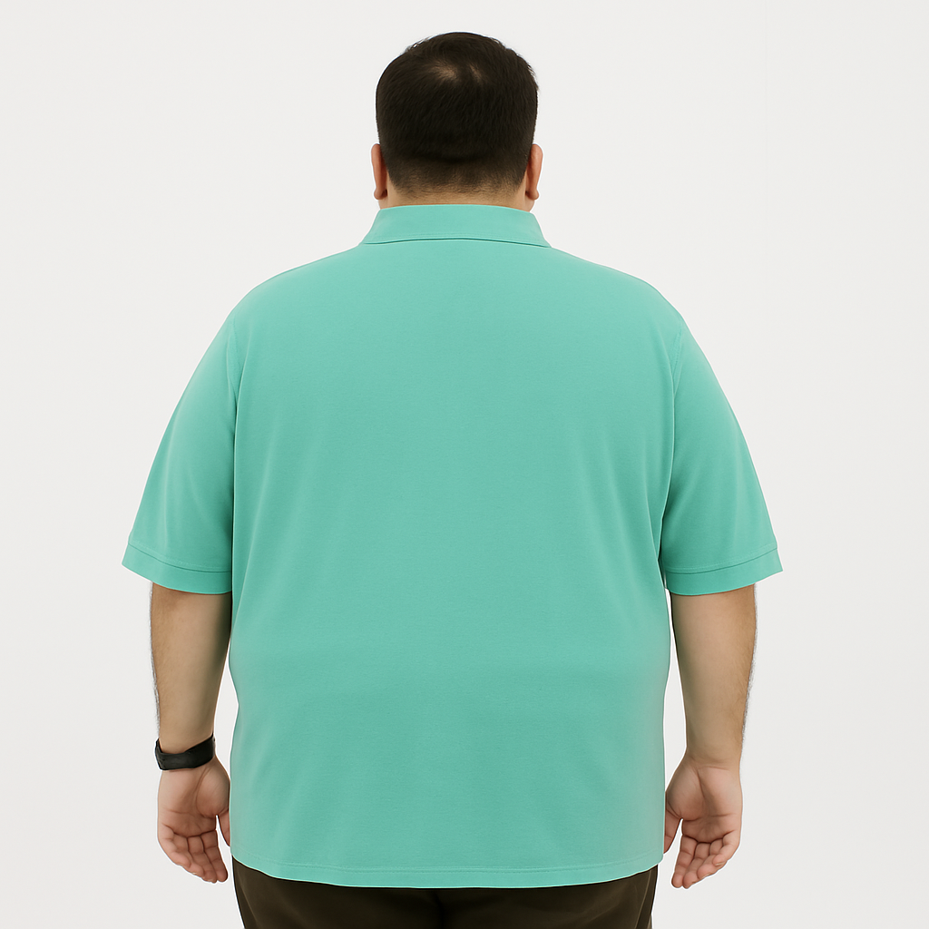 Plus Size Classic Mint Green Polo Shirt PSM-9212