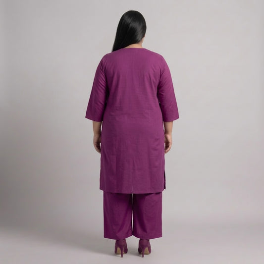 Purple Chikankari Lawn Co-Ord Set