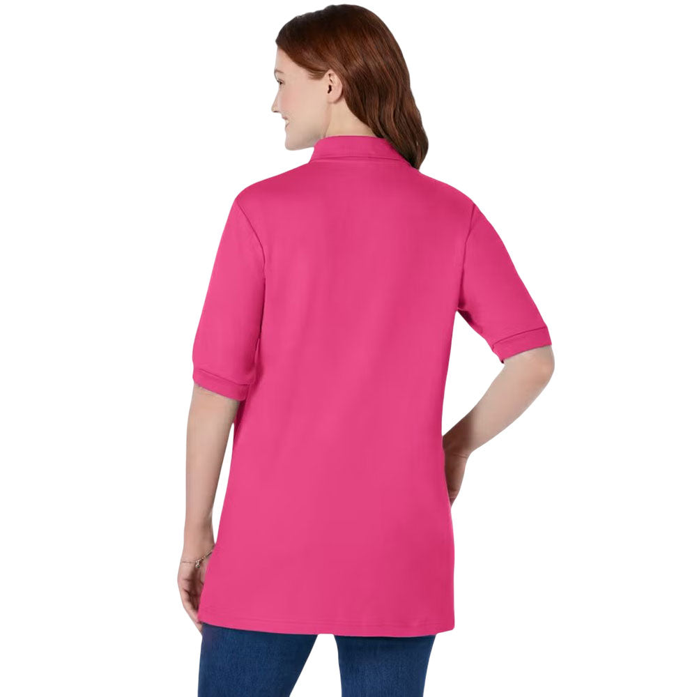 Raspberry Sorbet Short Sleeve Polo T-Shirt – Soft Cotton Relaxed Fit