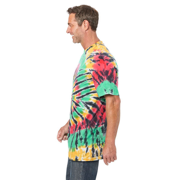 Rasta Tie Dye Big & Tall Size Crewneck T-Shirt PSM-9174