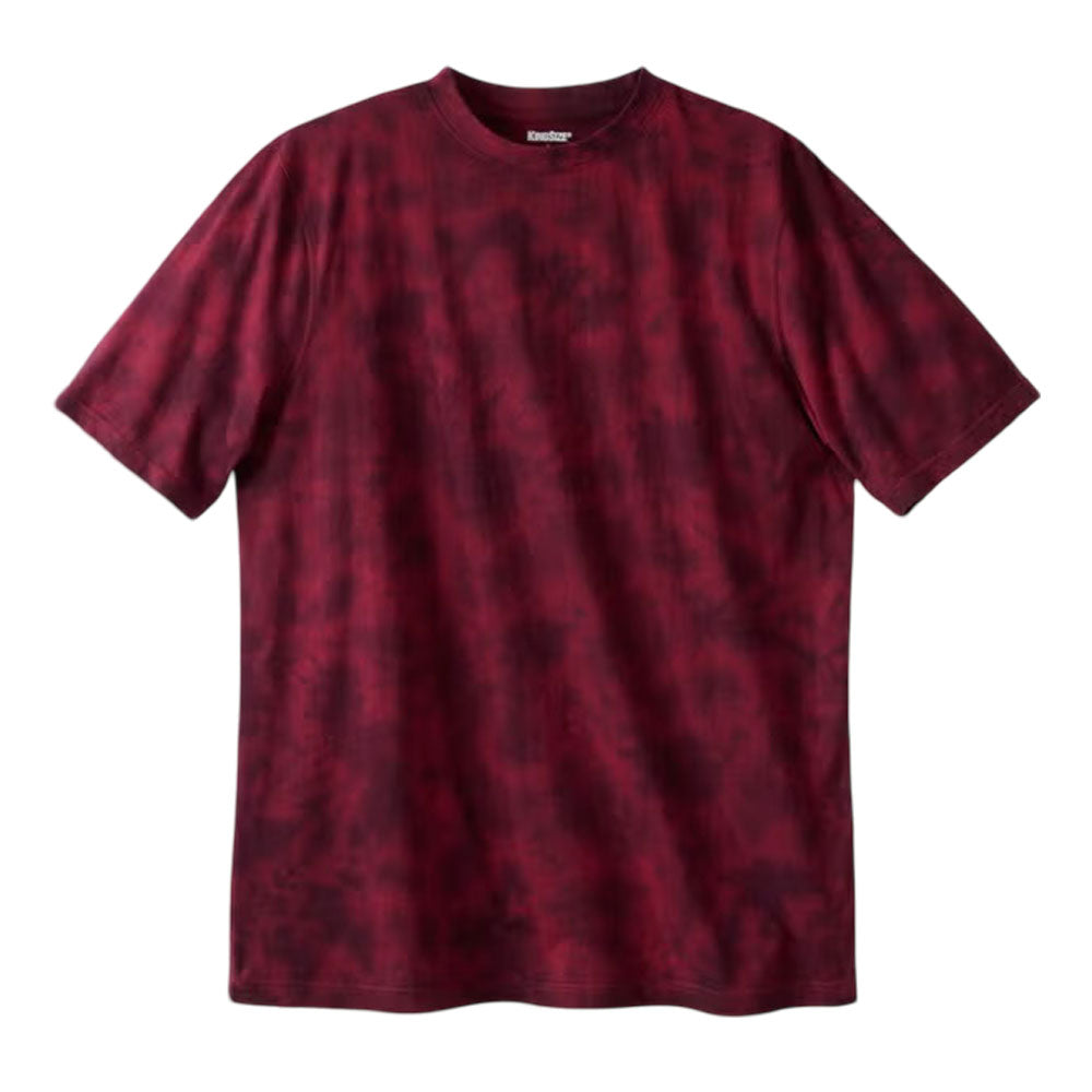 Plus-size Shrink-Less™ crewneck T-shirt with a relaxed fit, durable taped seams, and shrink-resistant fabric for lasting comfort