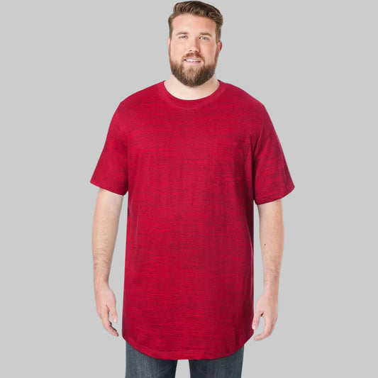 Plus-size Shrink-Less™ crewneck t-shirt with a relaxed fit, taped neck seams, and durable cotton fabric that won’t shrink in the dryer.