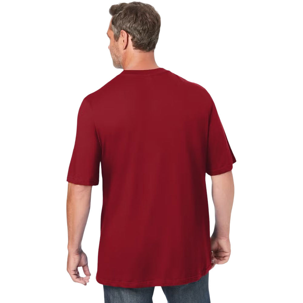 Rich Burgundy Big & Tall Crewneck T-Shirt with Pocket – Plus-Size Men's Tee
