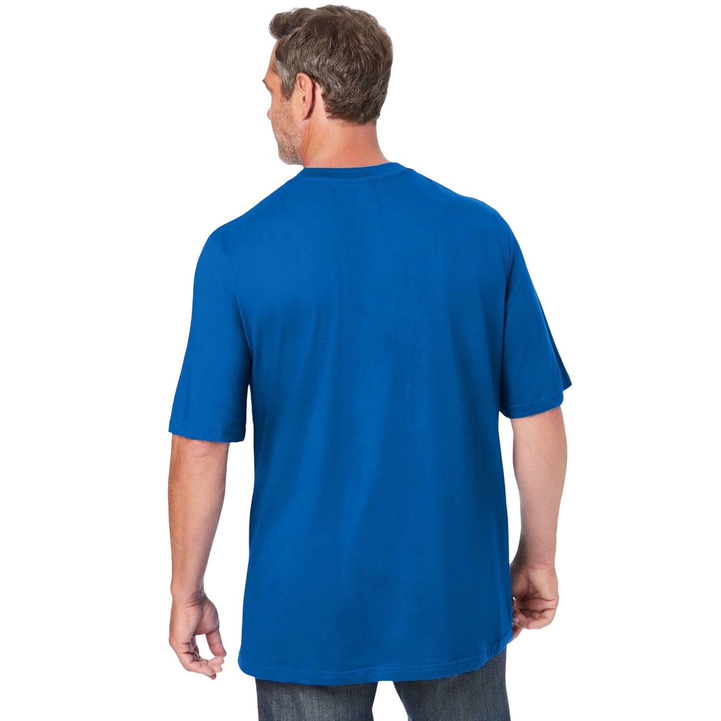 Royal Blue Big & Tall Crewneck T-Shirt with Pocket