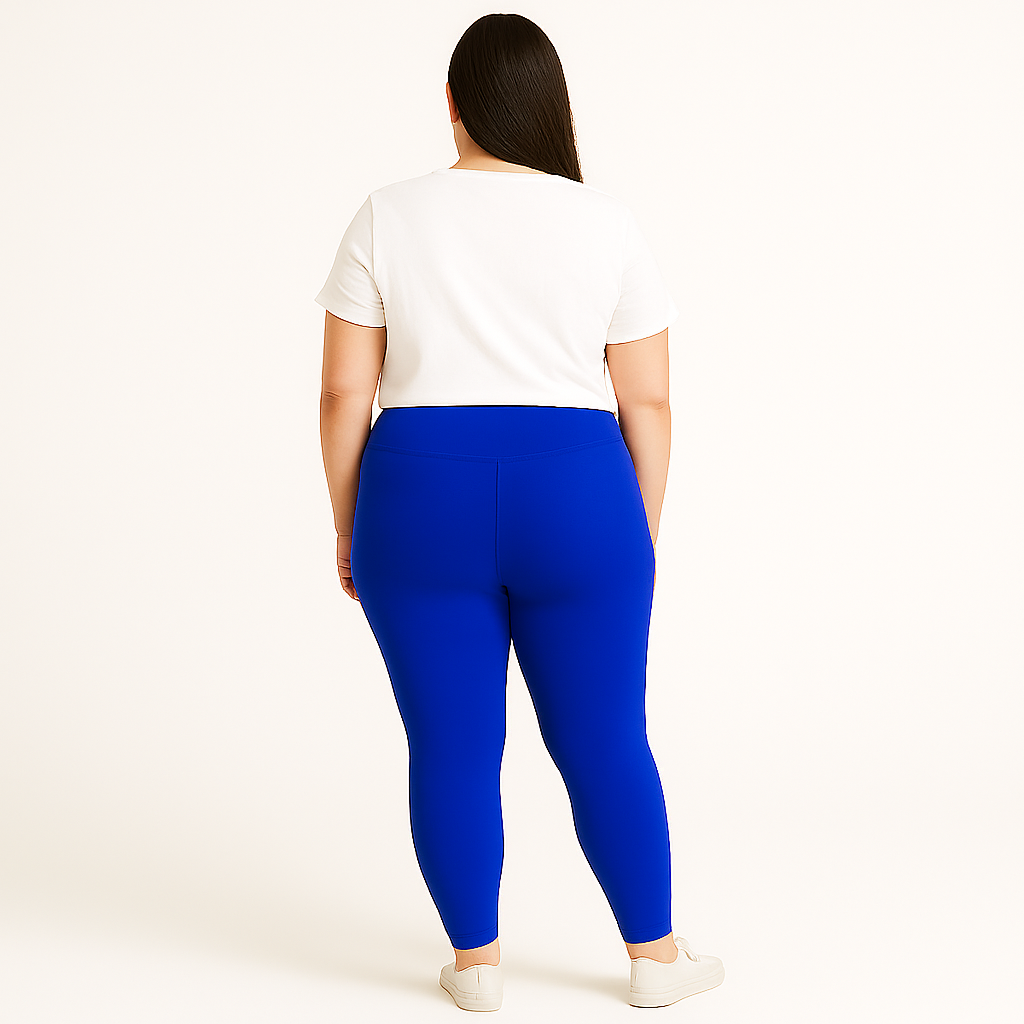 Royal Blue Plus Size Performance Activewear Legging PSW-9842