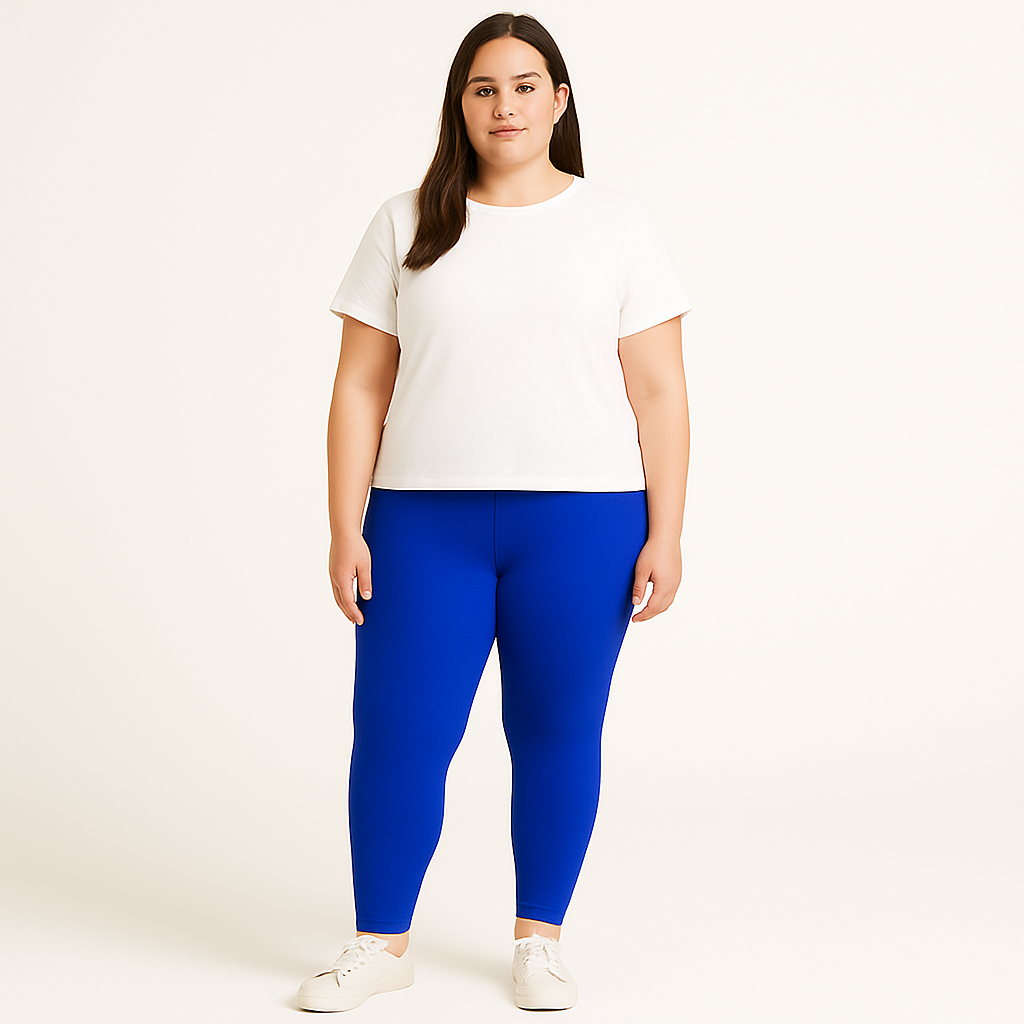 Royal Blue Plus Size Performance Activewear Legging PSW-9842