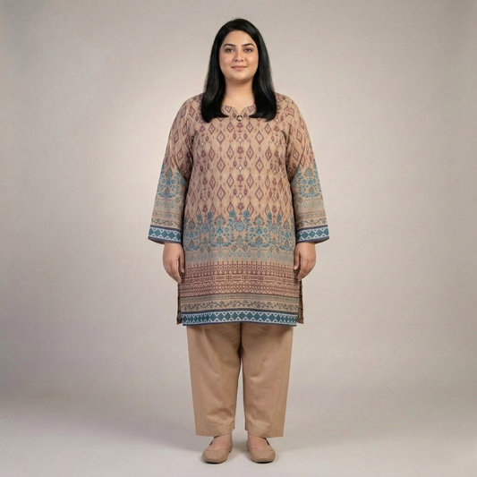 Sahar Teal Premium Lawn 3PC Suit PSW-10943