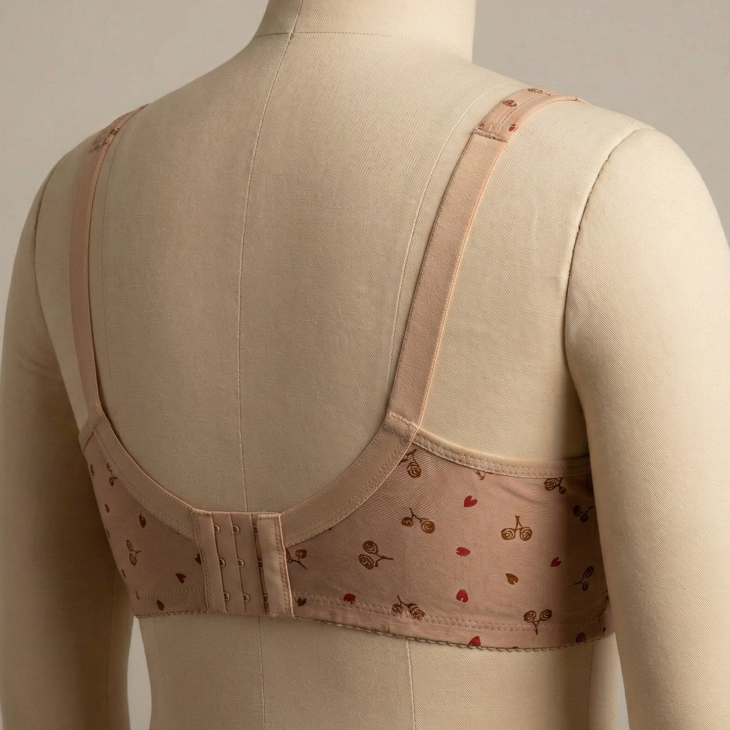 Skin Floral Mesh Print Plus Size Wireless Bra PSW-10821