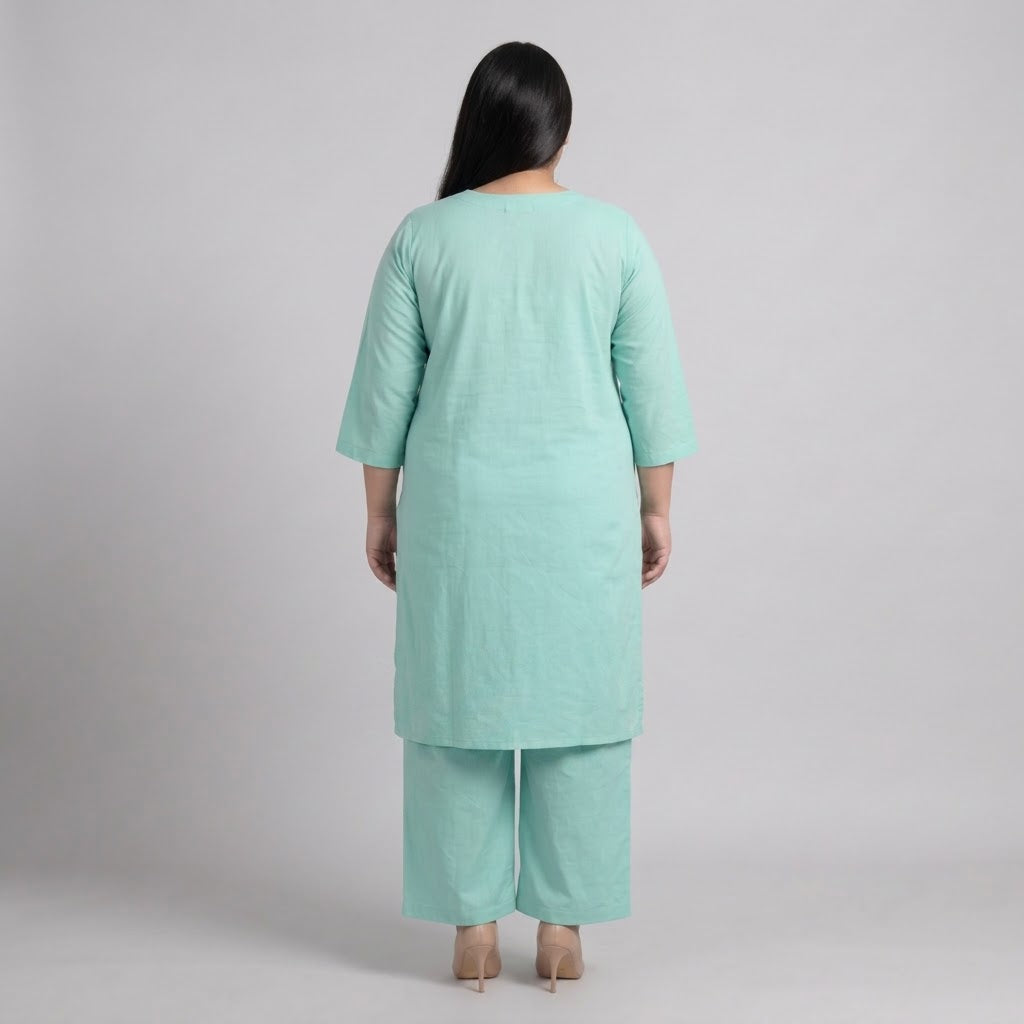 Sky Blue Chikankari Lawn Co-Ord Set
