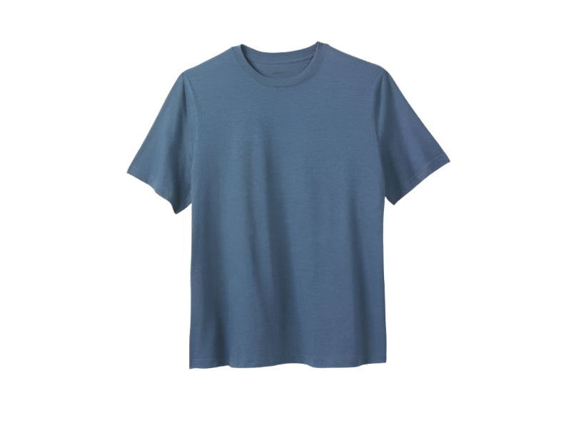 Slate Blue Big & Tall Crewneck T-Shirt – Shrink-Less Cotton, Relaxed Fit