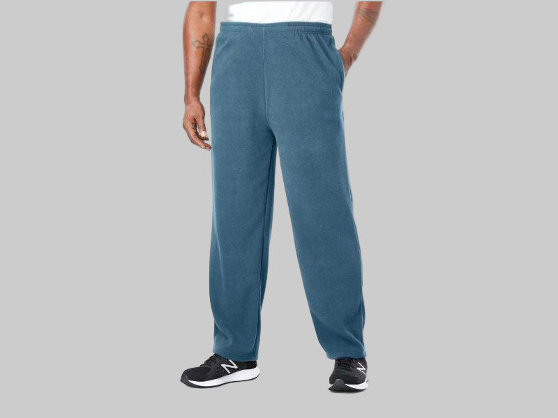 Slate Blue Fleece Big Size Trousers For Men PSM-4143